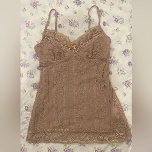 Forever 21 Mauve Lace Cami Tank Top